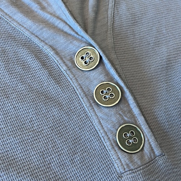 Soft Surroundings Take Two Tunic Top Large Grey Waffle Thermal Lagenlook - Picture 13 of 16